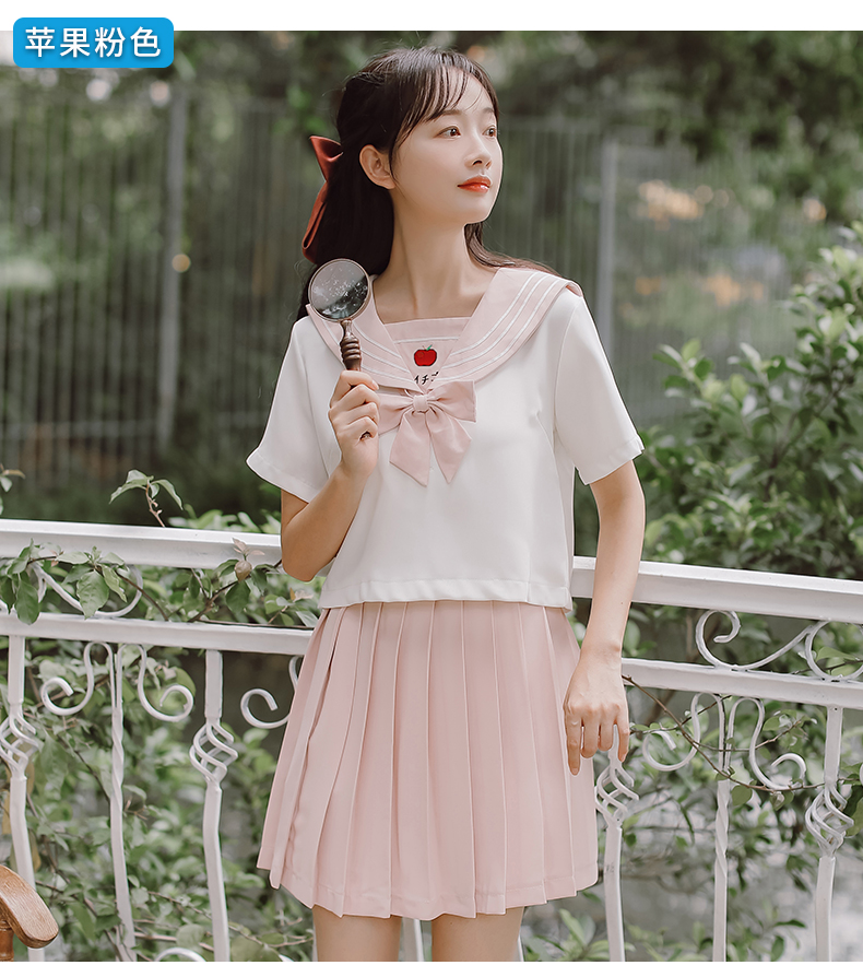 海军风连衣裙少女生jk制服套装裙子少女夏装2021年新款初中高中学生