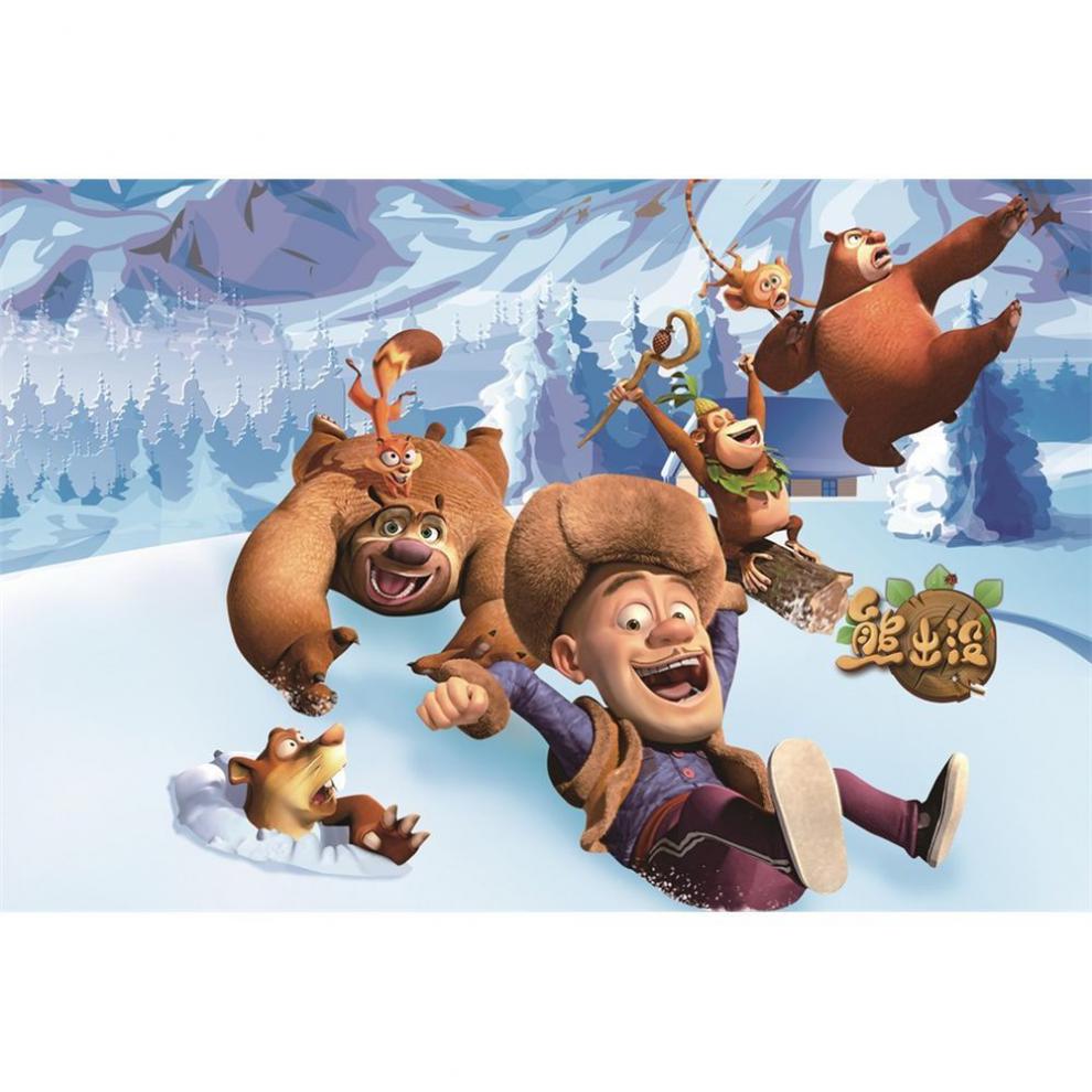 熊大熊二拼图 熊出没熊大熊二儿童木质积木拼图1000片500片 卡通动漫