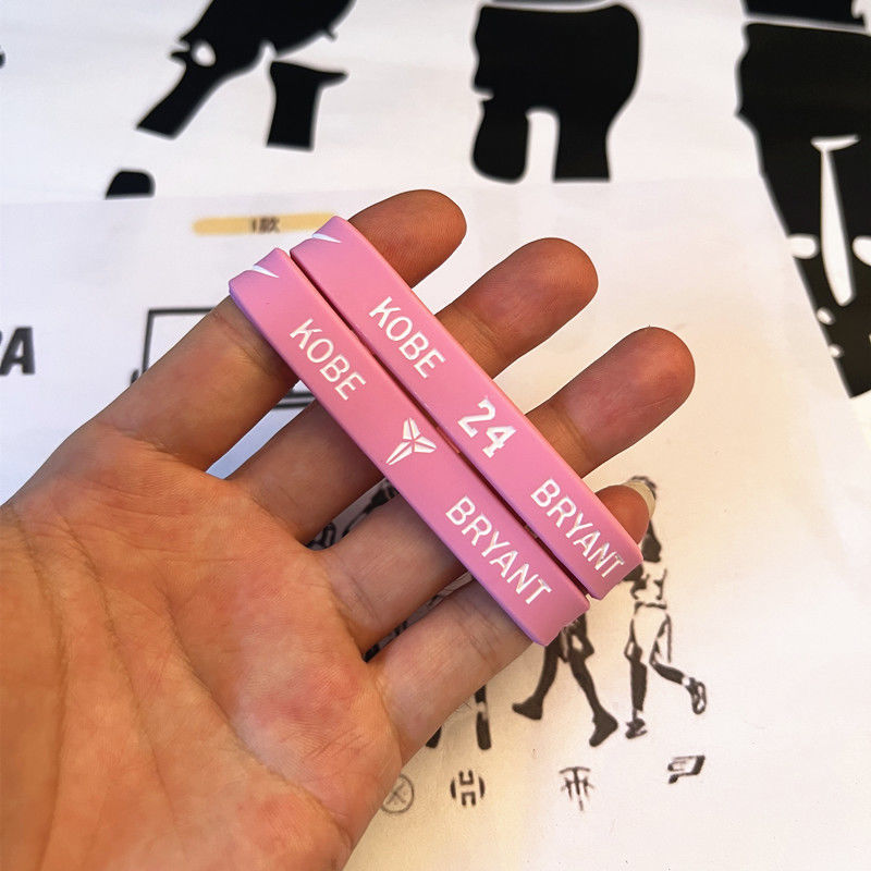 手环硅胶腕带男女学生情侣款 24号粉色 24号黑黄字(送防盗扣)【图片
