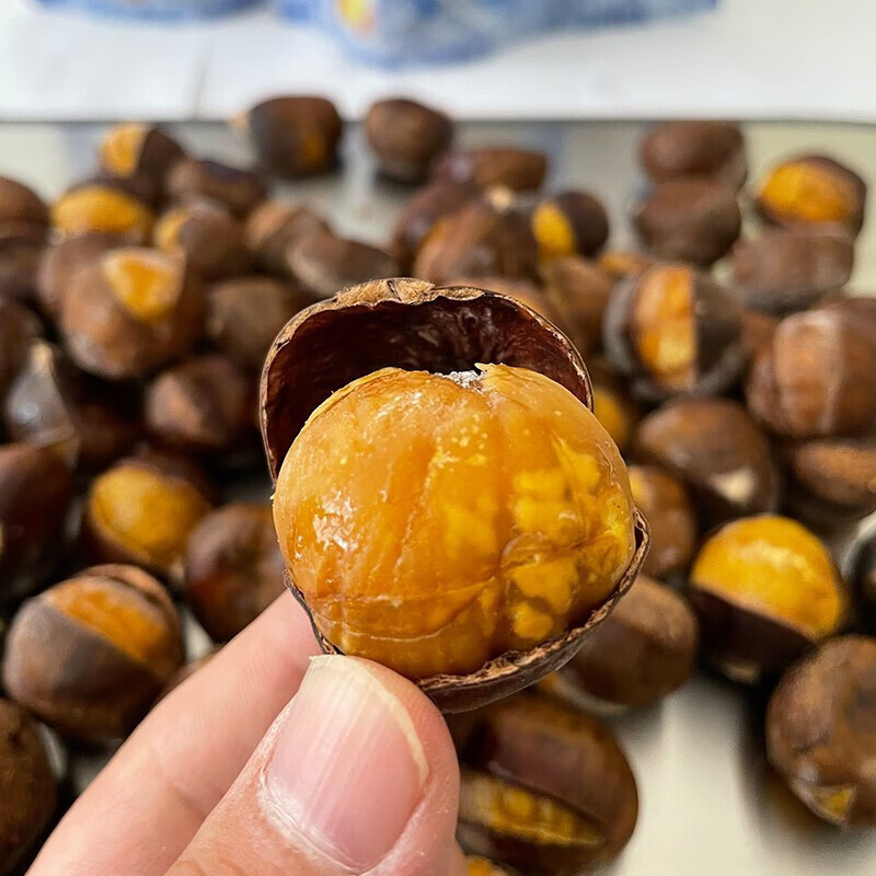 皇栗皇冰板栗冰冻板栗粒上魔栗迁西熟栗子新鲜糖炒蒸烤即食 125g*3袋