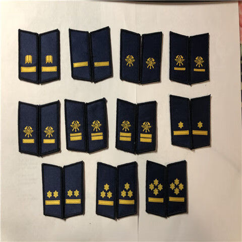 zanyang中国消防救援专职备勤服大号领章衔消防员标志配饰臂章胸徽徽