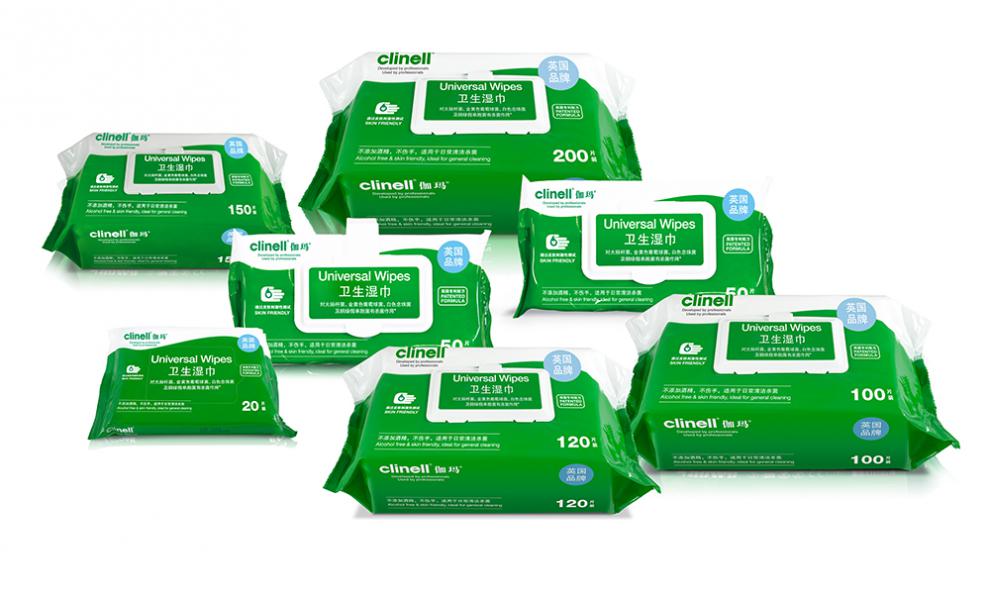 醉米zuimi伽玛消毒湿巾clinell伽玛卫生湿巾200抽表面消毒医院双链季