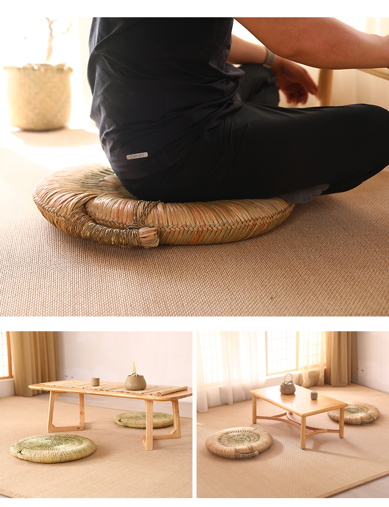 草编垫子坐垫蒲团榻榻米蒲垫地板卧室地上打坐垫禅修垫拜佛垫家用v2