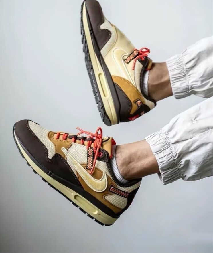 【轻奢潮流】高品质/纯原烽火airmax1travisscottts联名倒钩气垫跑 8