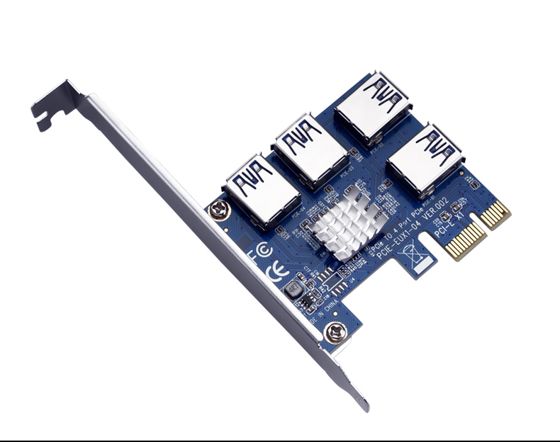 pcie转显卡延长线1转4pcie1x转x16显卡插槽usb30延长线扩展卡pciex4一