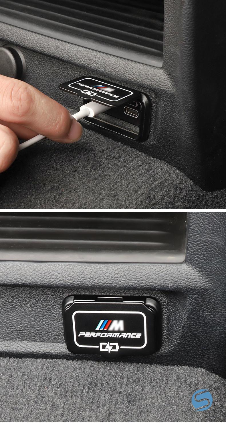 适用于宝马x3x1x2装饰1系6gt新3系5系内饰用品后排充电usb保护盖 20