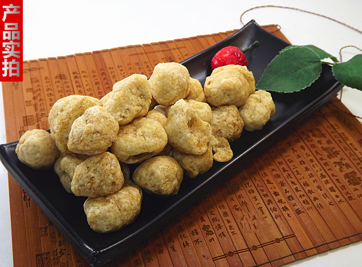 潮汕特产鱼丸南塘炸鱼丸油炸酥脆手工鱼丸鱼圆即食零食炸鱼丸500g