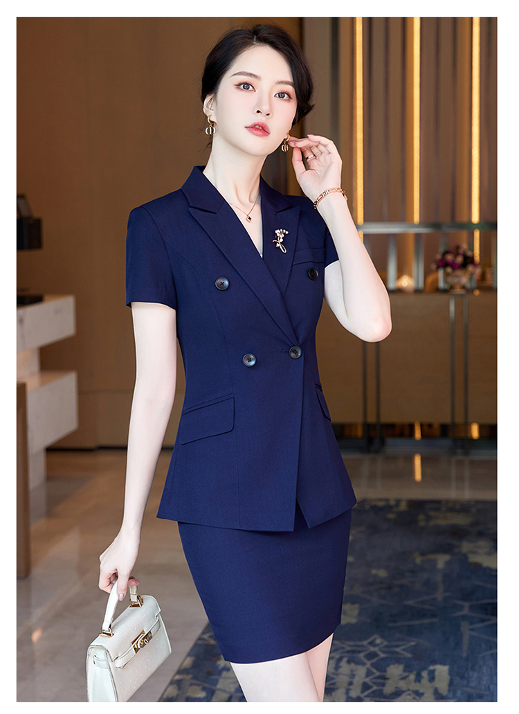 conwhd 酒店大堂经理工作服西装套装女夏季薄款短袖时尚气质商务正装