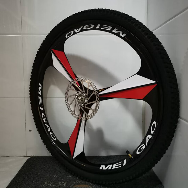 青少年自行车六刀轮24吋26吋三六十合金一体铝轮自行车轮组山地车轮毂