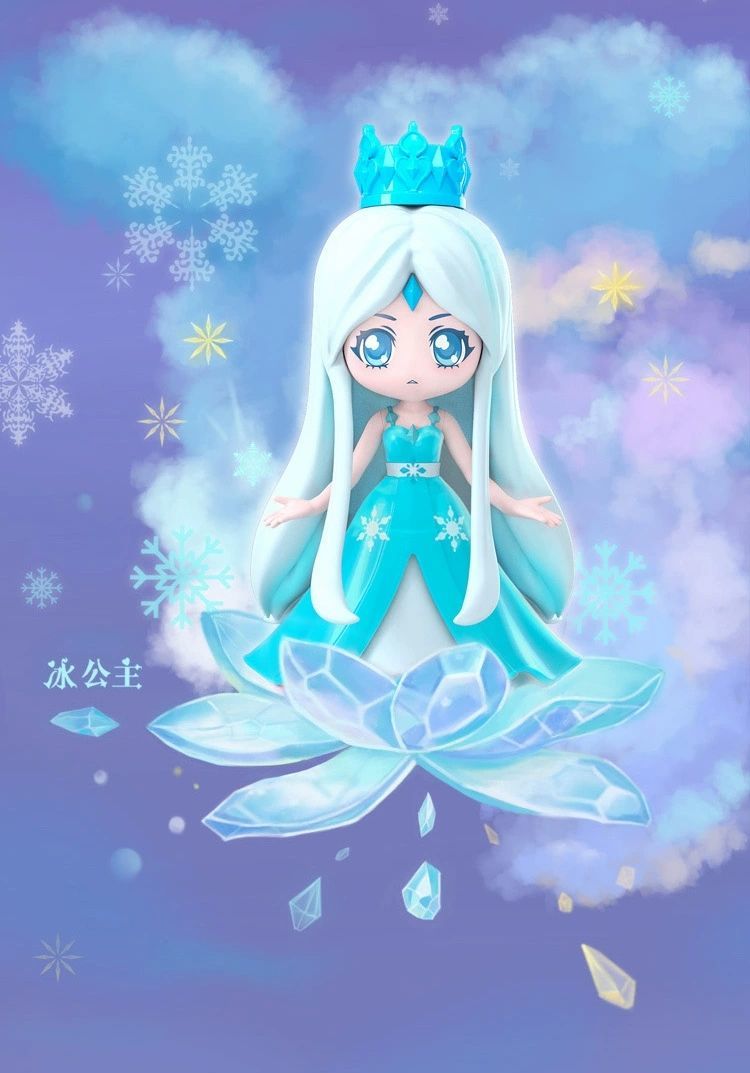 [六一儿童节礼物]叶罗丽精灵梦盲盒时希冰公主孔雀模型摆件可爱礼物