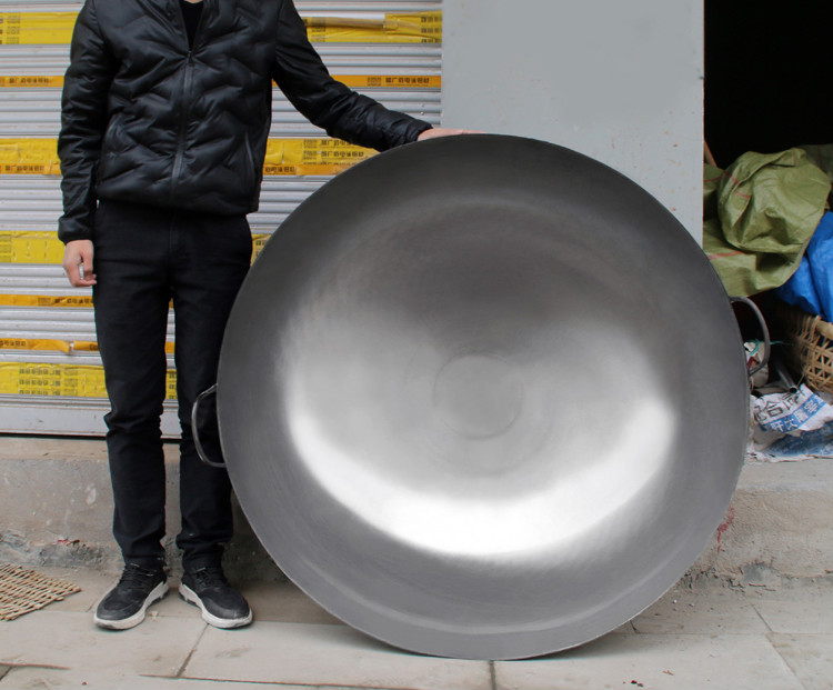 双耳老式铁锅炒锅家用传统特大号大锅大容量燃气大号炒菜锅双耳铁锅