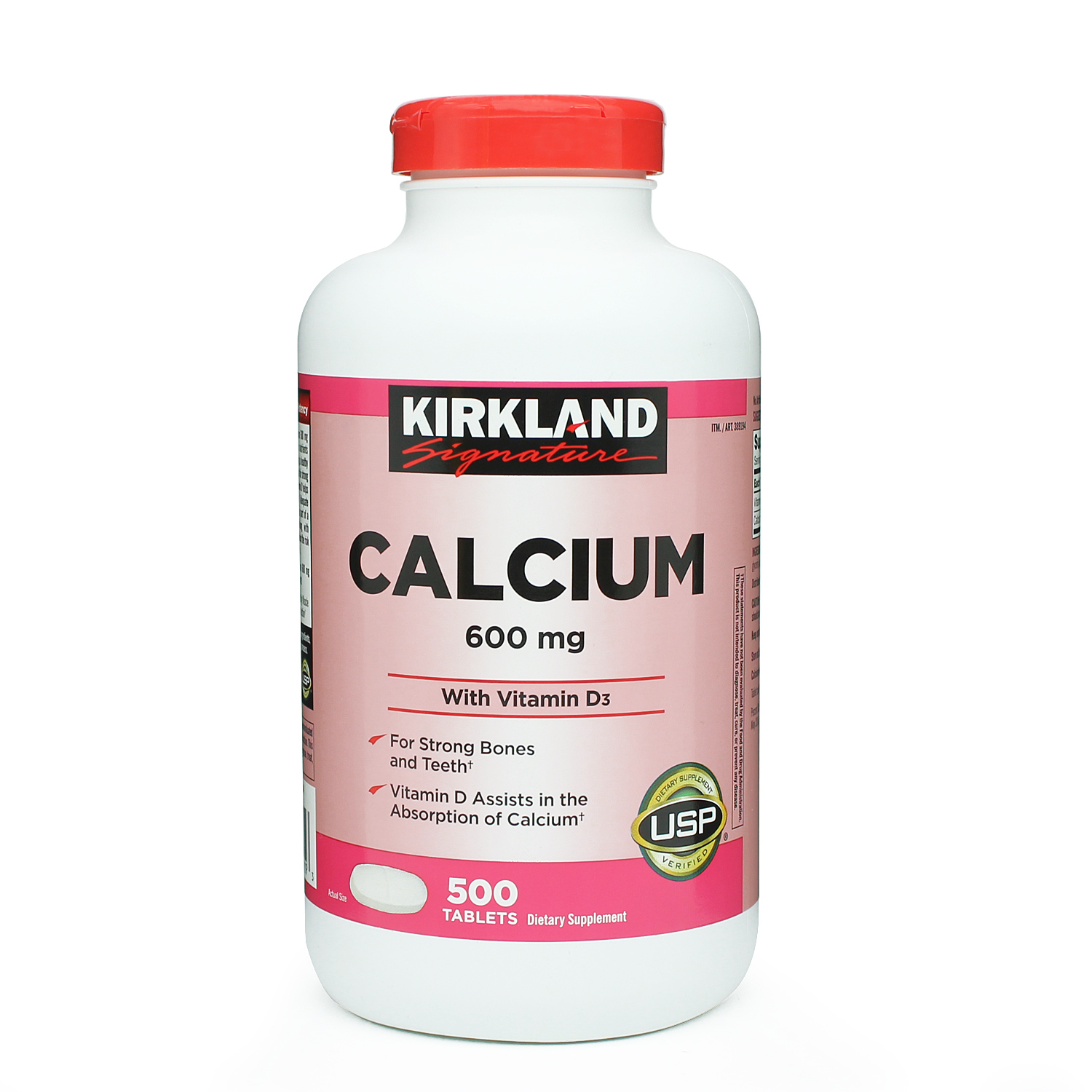 美国kirkland柯克兰d3钙片维生素中老年补钙500粒
