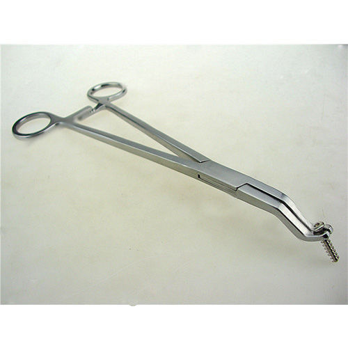 骨科器械医用骨盆提钉钳弯型夹持钳爪握钉钳子镊子盆骨重建上钉器40