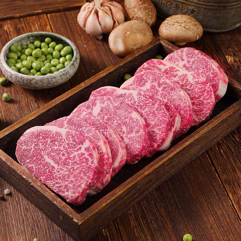 雪花牛肉内蒙古草原新鲜牛排生牛肉原切雪花牛排不拼接不腌制3斤 原肉