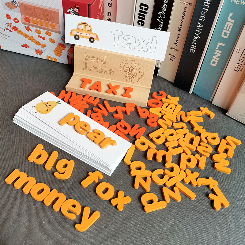 26岁拼单词益智孩子学英语早教字母积木思维训练玩具拼装动脑mg拼单词