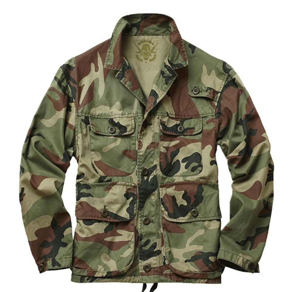 军训服春夏季正宗棉迷彩工作服装军训保安作战服外套上衣 c29山地迷彩