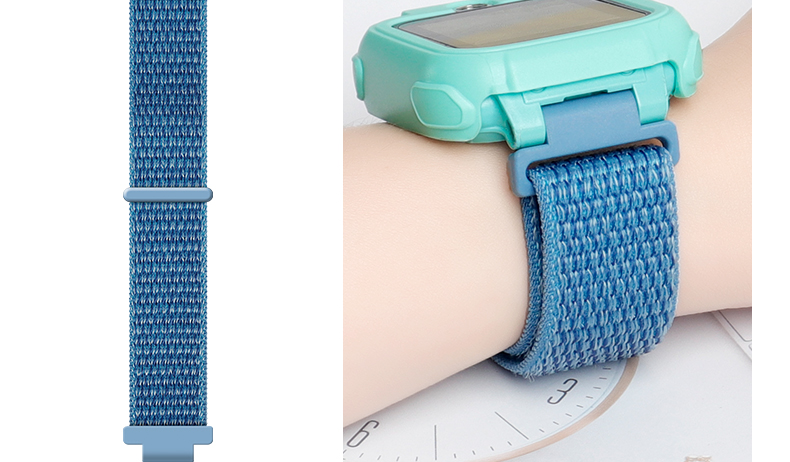 飞越多适用小天才电话手表尼龙表带z7z5z6版y01ay03y05d1z1s20cm海蓝