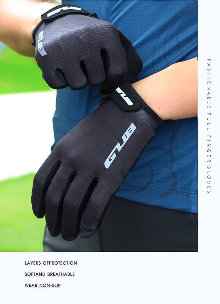 公路车骑行手套冬季 长指手套触屏缓震秋冬公路山地自行车骑行手套