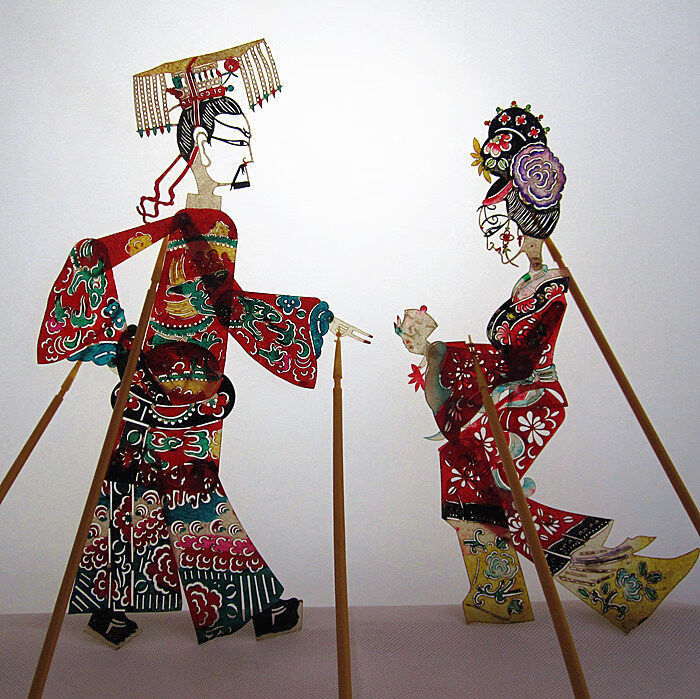 戏人物玩具幼儿园手工diy材料包木偶戏幕布陕西皮影表演道具白龙马