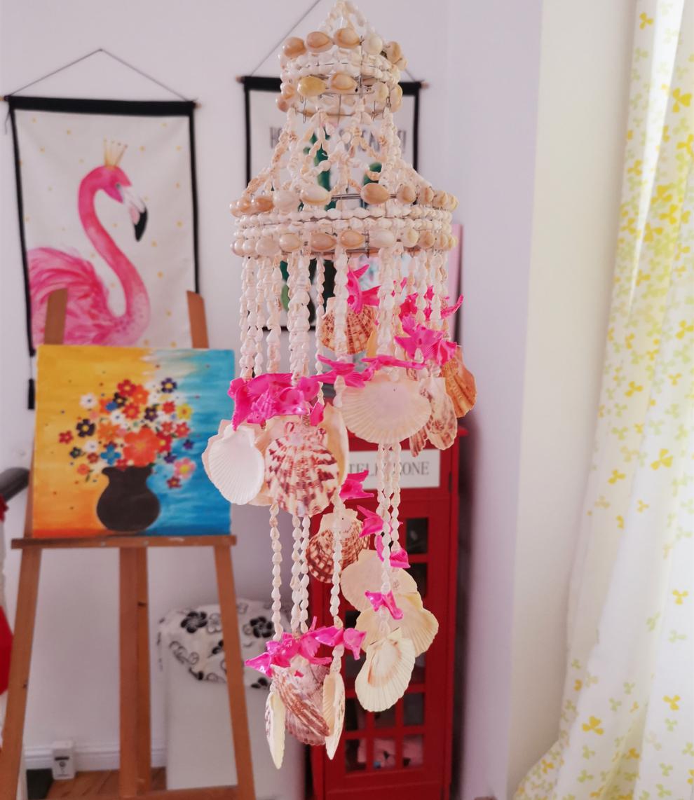 海螺贝壳风铃 20款任意选 天然大海螺贝壳风铃创意情人节生日礼物居家