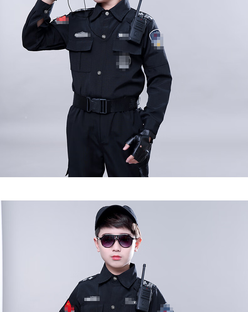 儿童特种兵套装 儿童特警衣服套装男孩女孩军装行警特种兵警察角色