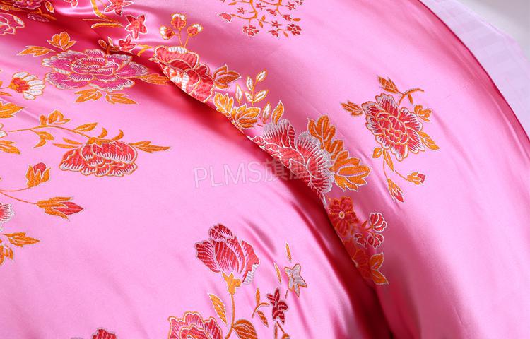 老式丝绸被套杭州丝绸织锦缎婚庆被套软锻被面绸锻被罩结婚喜被龙凤