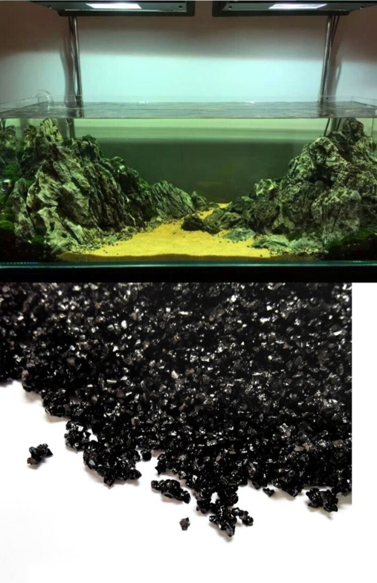 河沙水族鱼缸造景底沙黄金黄晶沙黑金沙化妆底砂白沙乌龟沙细白砂5斤