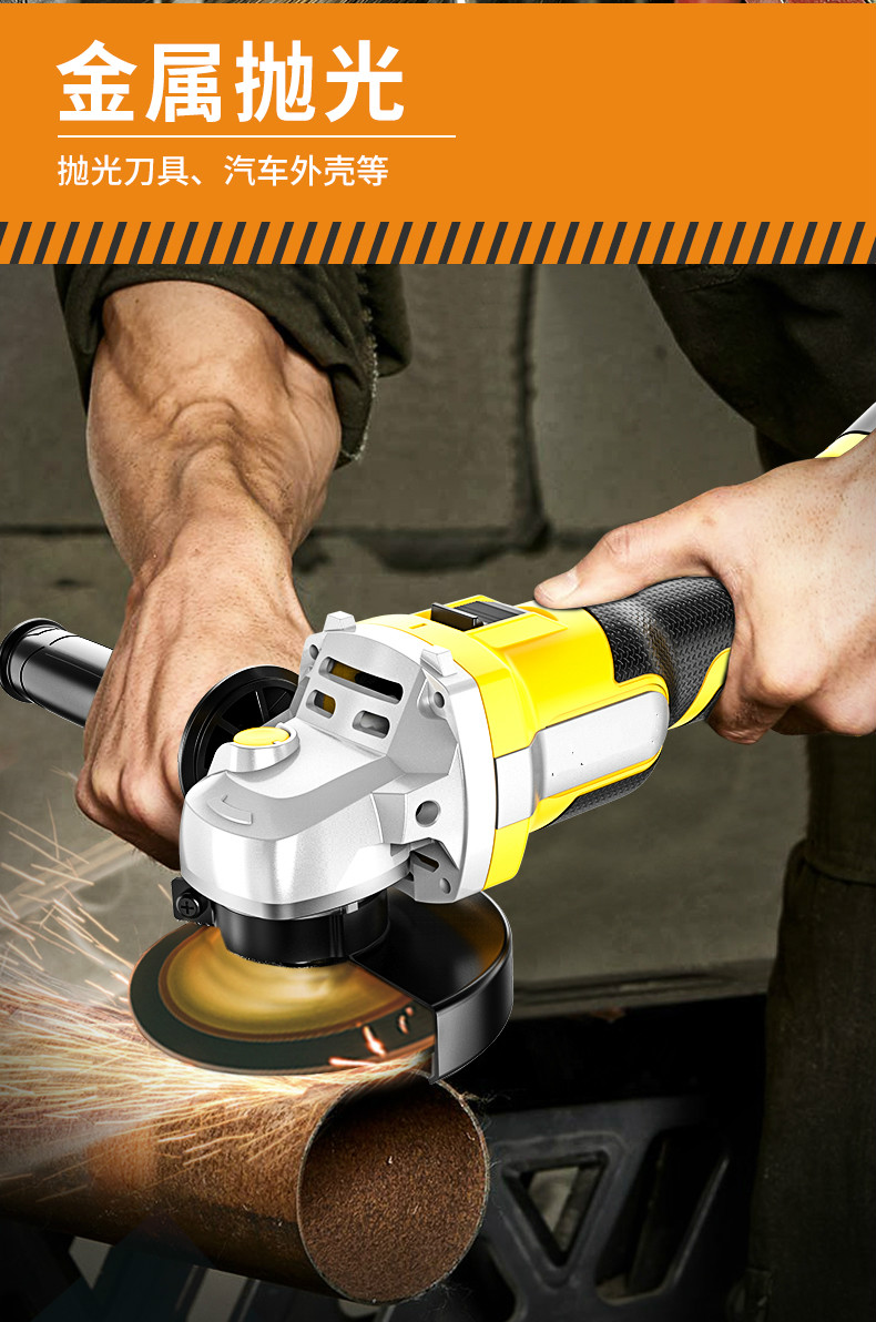 无刷角磨机锂电池抛光机切割机打磨充电式角向磨光机电动小型美国集团