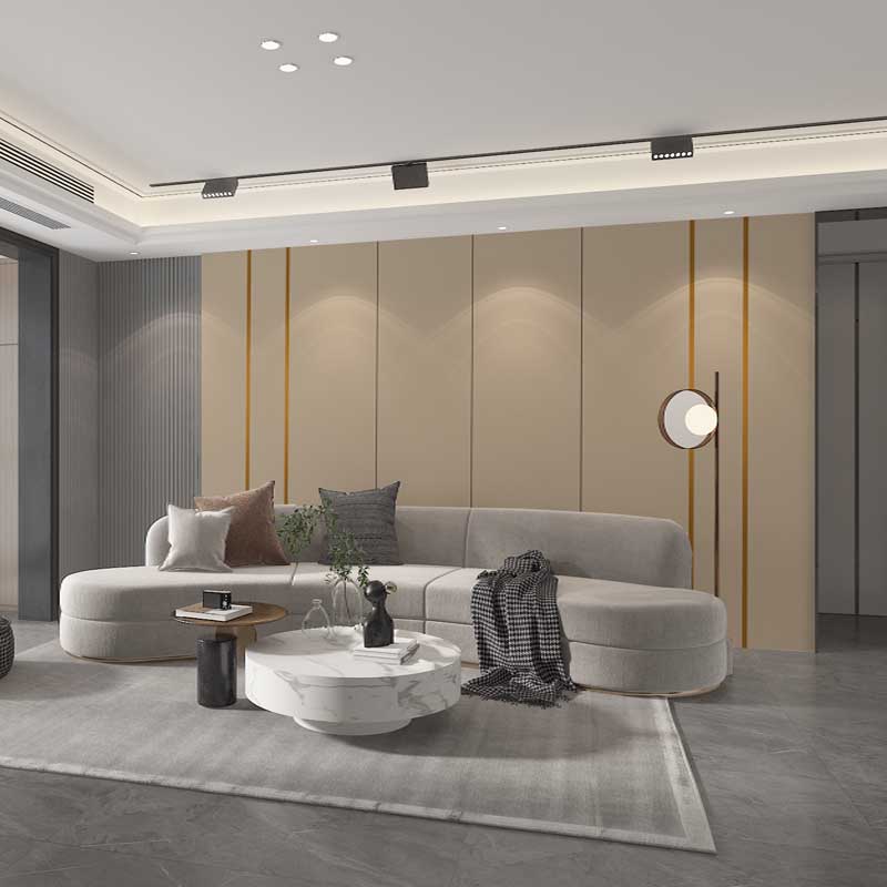 电视背景墙壁纸客厅沙发装饰格栅金属线条简约轻奢风影视墙布壁画无缝