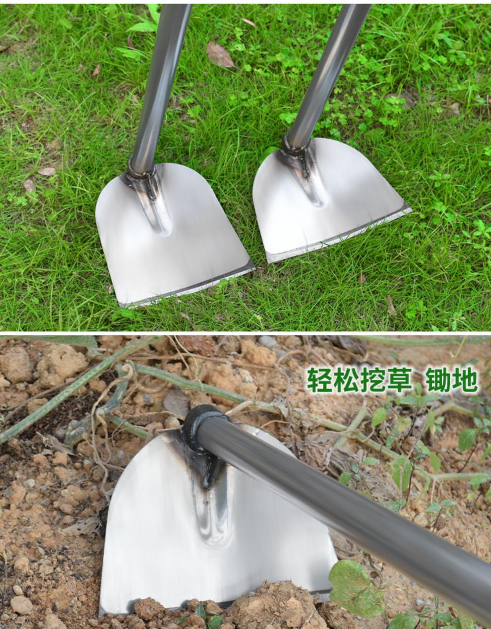 定制锰钢长柄锄头种菜家用除草农用工具大全挖地多功能农具锄草铲草