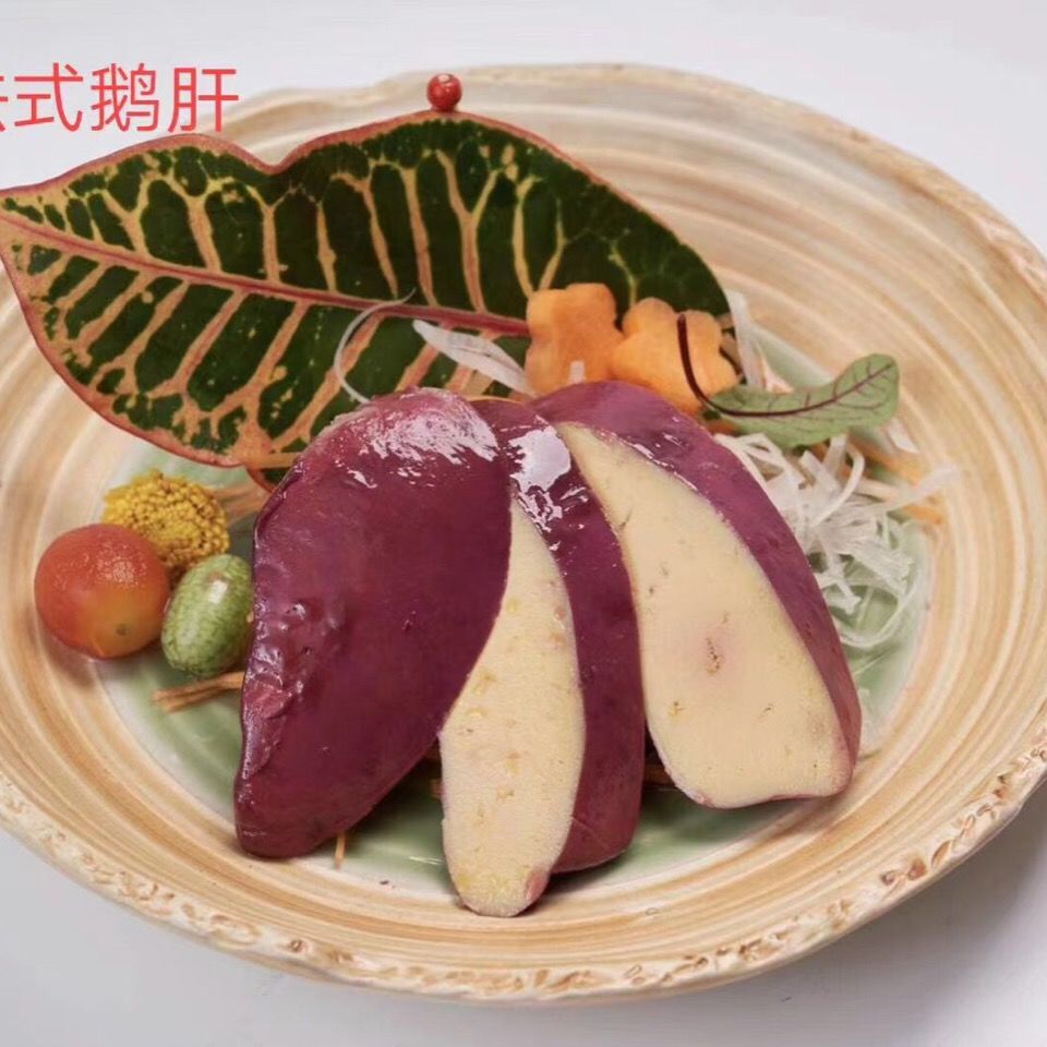 冰鲜红酒鹅肝切片式肥鹅肝片整只生鹅肝开袋即食 650g-800g 红酒鹅肝