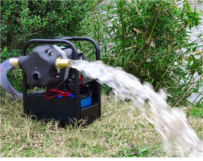 充电式浇菜水泵农用灌溉户外6分管大流量大功率12v水泵井水抽水机 锂