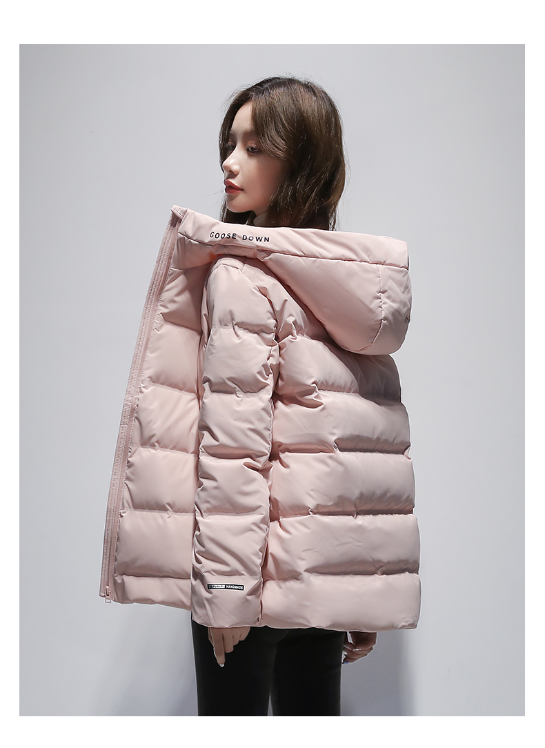 雅鹿羽绒服女短款冬装2021年新款白鹅绒冬季加厚品牌外套潮y黑色m