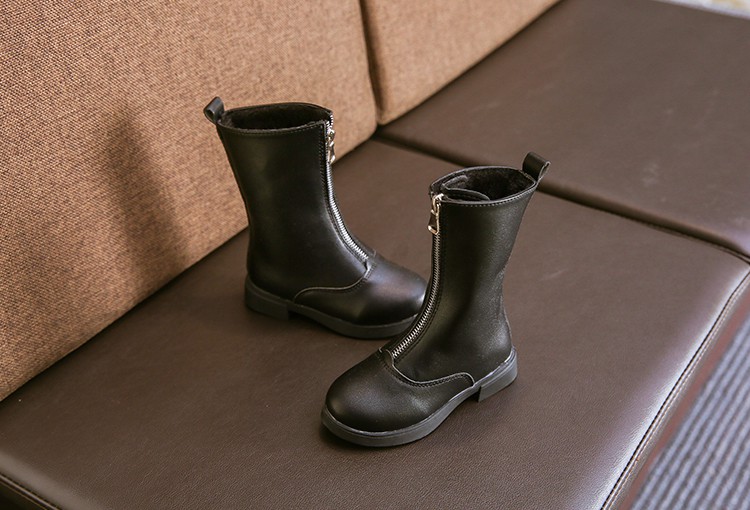 小孩子学生帆布鞋靴子9板鞋4女童5男童6女孩7红色中高筒长靴8岁秋