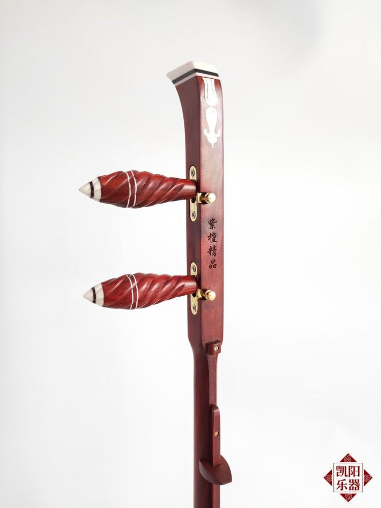 新品秦腔板胡紫檀秦腔板胡杆卷书头平头板胡杆高音中音秦腔板胡杆子