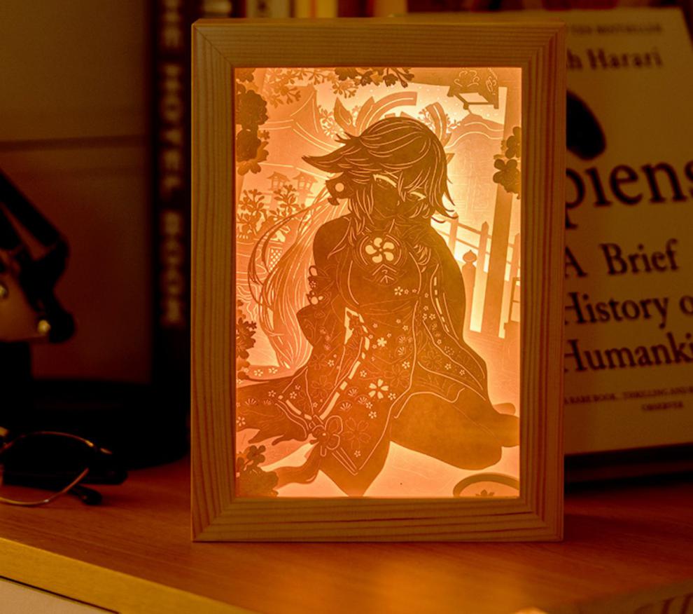 【升级新款】原神纸雕灯周边枫原万叶魈钟离温迪雷电将军diy材料包