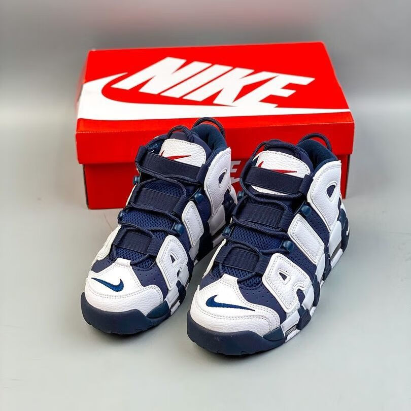 大皮蓬系列大air中帮 白蓝配色休闲百搭运动气垫实战 白色 41【图片