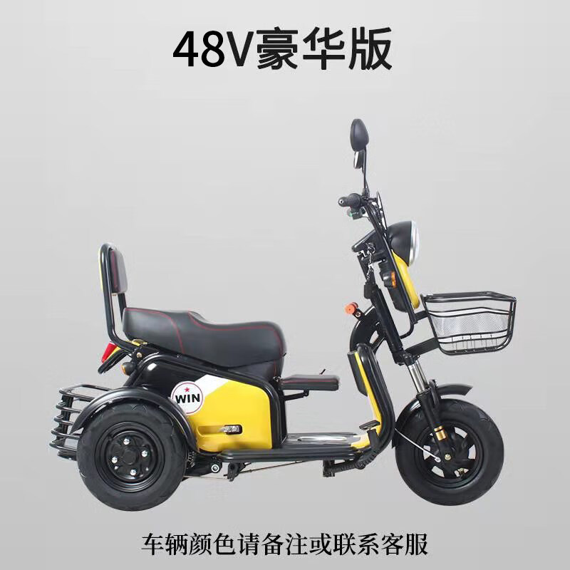 电动三轮车家用小型女士大功率 豪华版配48v20a天能/臻金锂电全国联保