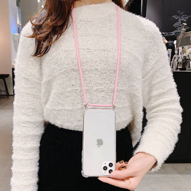 良雫手机套挂脖子 长短可调苹果12手机壳iphone12pro斜挎max透明带