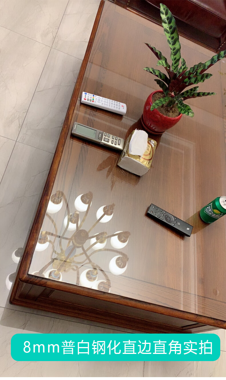 小米木业 钢化玻璃定做台面圆桌面定制长方形餐桌书桌茶几玻璃桌布桌