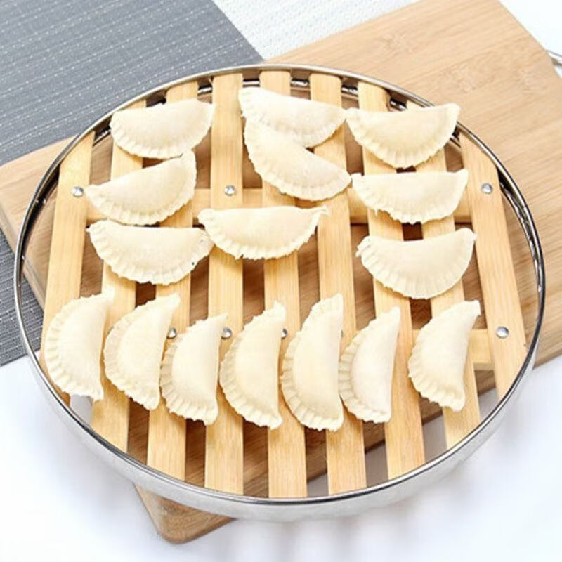 竹篦子防粘锅 加厚竹蒸片家用隔水竹蒸架防粘锅竹篦子蒸帘蒸笼蒸馒头