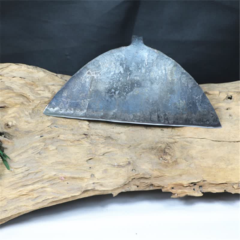 手工锻打宽锄头全钢加厚锄草刨沟挖地农用农具轨道钢加大加宽锄头 不