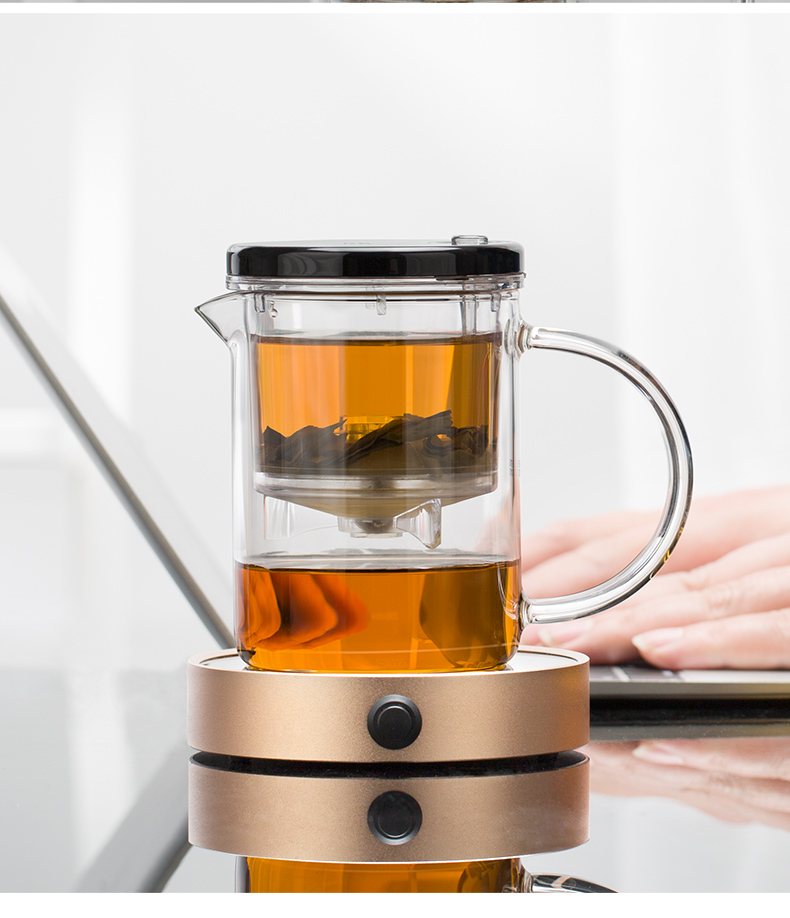 尚明飘逸杯泡茶壶过滤加厚玻璃泡茶器 小容量泡花茶具耐热可拆洗玲珑