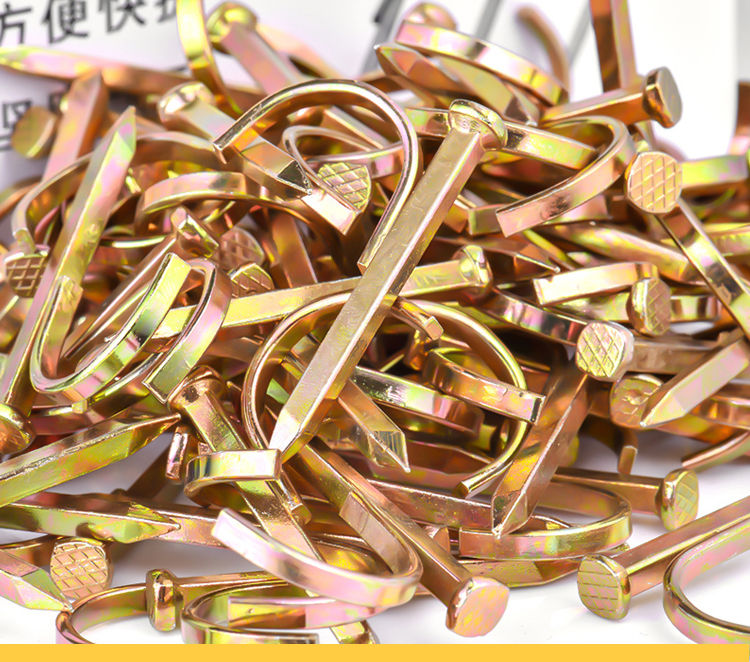 ppr水管钩钉固定钉管卡钉20pvc管卡勾钉管u型钉管码水泥钢钉唯凯 6分