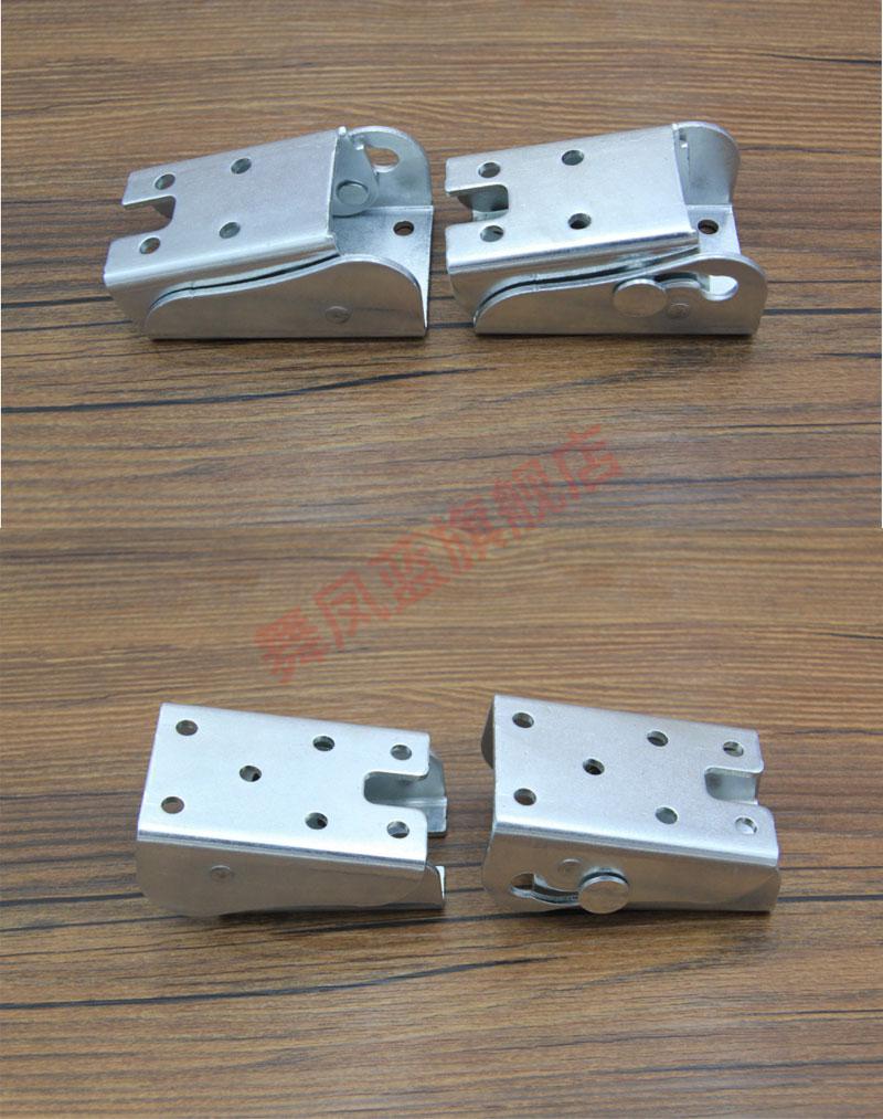 沙发桌椅脚折叠支架铰床隐形连接件90度自锁铰链合页家具五金配件90度