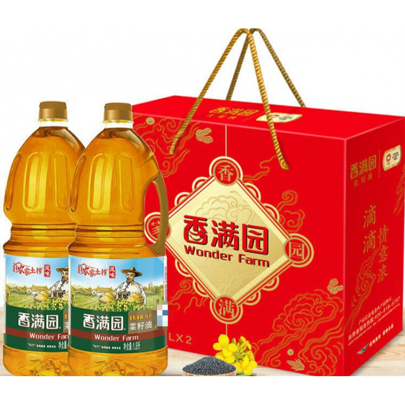 香满园纯香菜籽油 香满园纯香菜籽油5l物理压榨食用油菜油 土榨菜1.