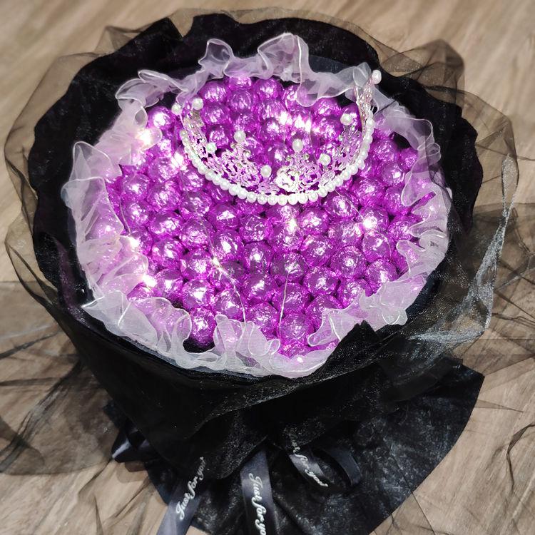 成品浪漫糖果真知棒棒糖花束礼盒含糖情人节送女朋友礼物 37颗真知棒