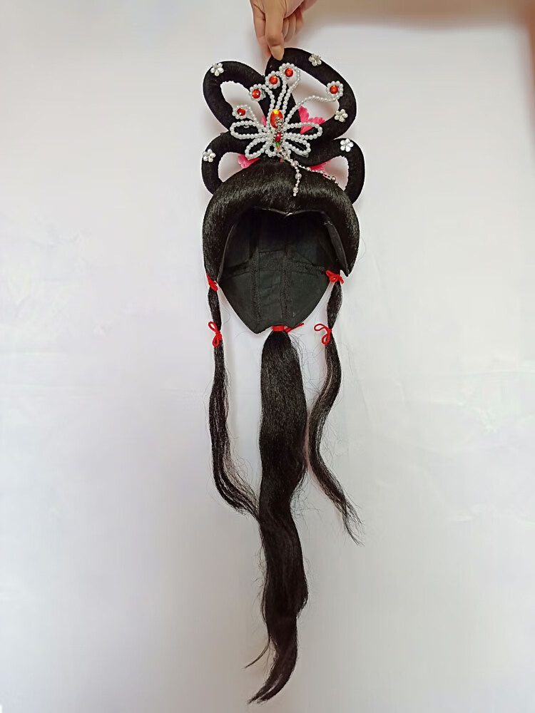 古装西游记七仙女头饰假发嫦娥小青假发戏剧头饰男生反串假发银色头饰