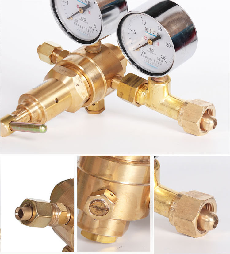 适用于yqy-370氧气减压器氧气调压阀压力表上海减压器厂6*25上海牌上
