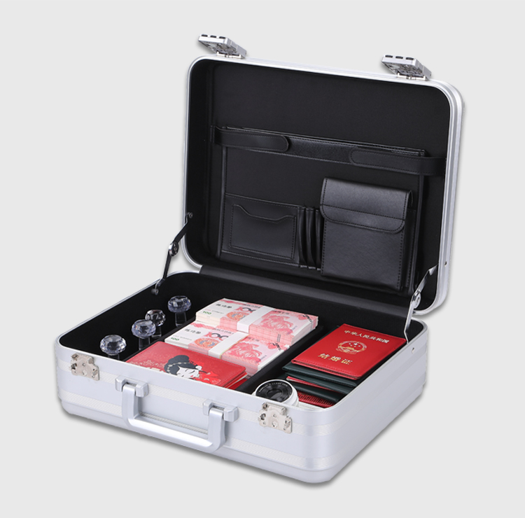 三八节礼物送人cr专卖全铝镁金属铝合金手提密码箱小型轻便小号公文